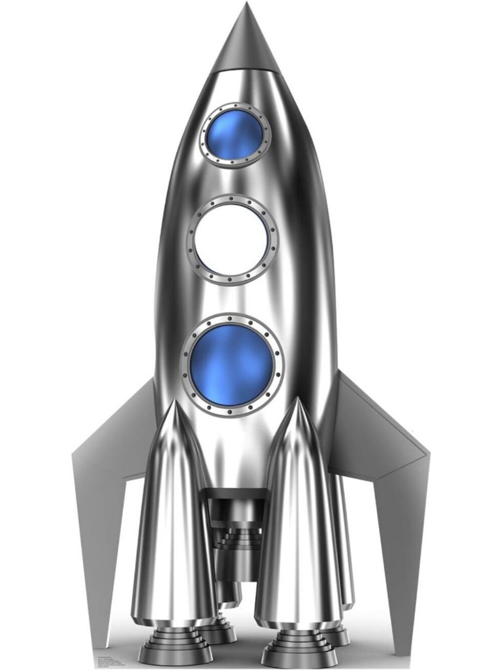 Life-Size Rocket Stand-In Cardboard Cutout | Fun Decor for Parties & Events